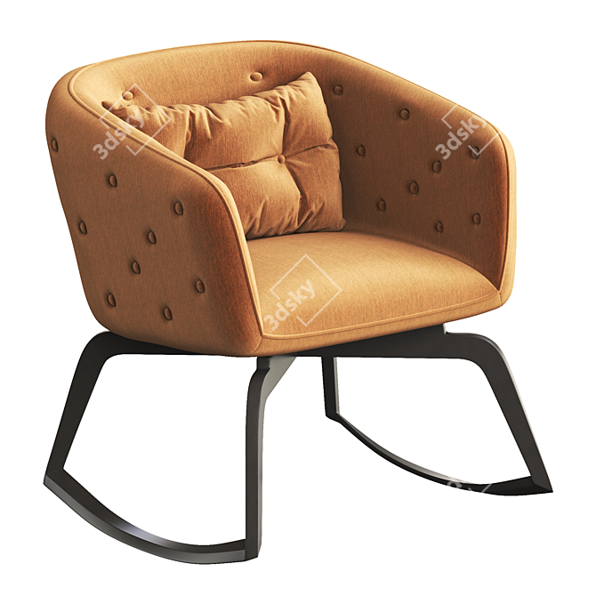 Elegant Roche Bobois Quadrille Rocker 3D model image 1