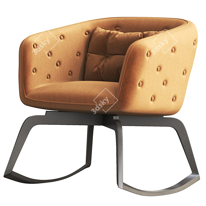 Elegant Roche Bobois Quadrille Rocker 3D model image 3