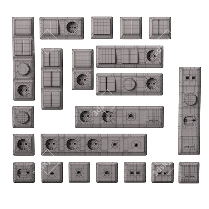 Schneider Electric Glossa Switches & Sockets - 3D Model 3D model image 6