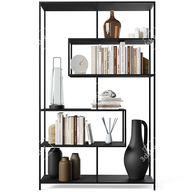 Seaford 2 Bookcase: Stylish and Spacious 3D model image 1