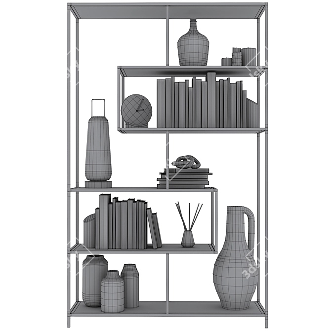 Seaford 2 Bookcase: Stylish and Spacious 3D model image 6