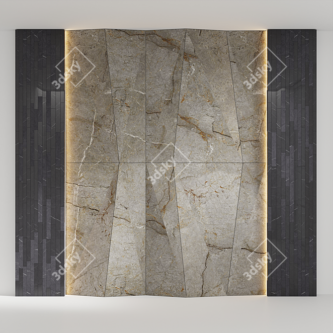 Astana Gray Ceramic Wall Tile 3D model image 1