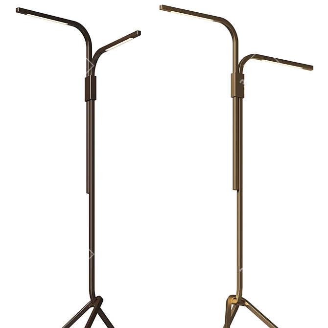 Modern LED Branch Floor Lamp 3D model image 2