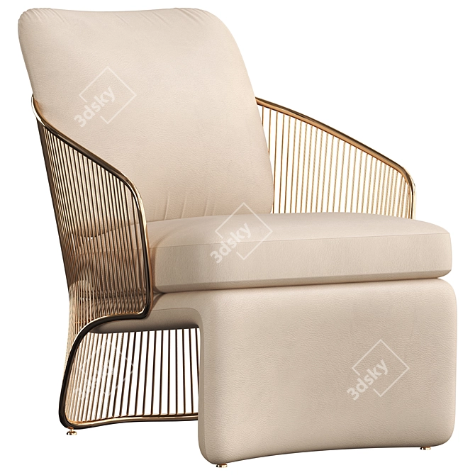 Modern Minotti Colette Armchair 3D model image 1