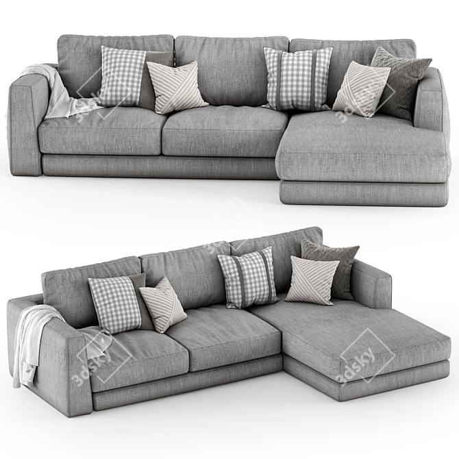 Bodema BARCLAY Corner Sofa: Modern and Stylish 3D model image 1
