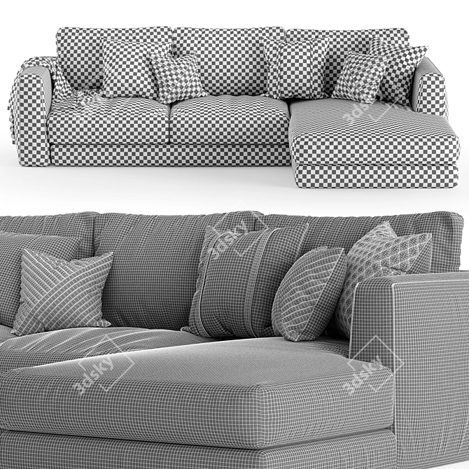 Bodema BARCLAY Corner Sofa: Modern and Stylish 3D model image 5