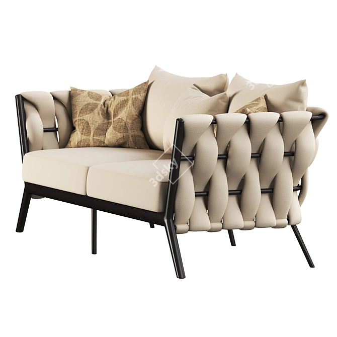 Bianca Outdoor Rope Sofa: Modern Versatile Seating 3D model image 3