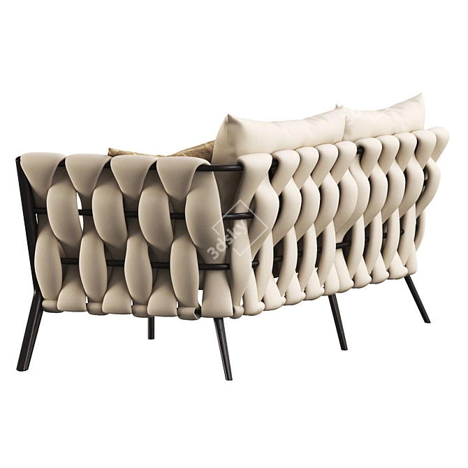 Bianca Outdoor Rope Sofa: Modern Versatile Seating 3D model image 4