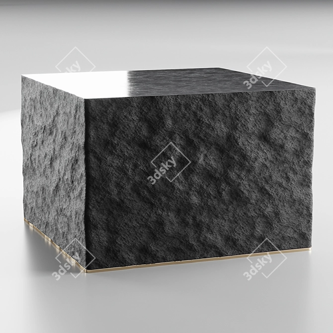 Stylish Stone Coffee Table 3D model image 2