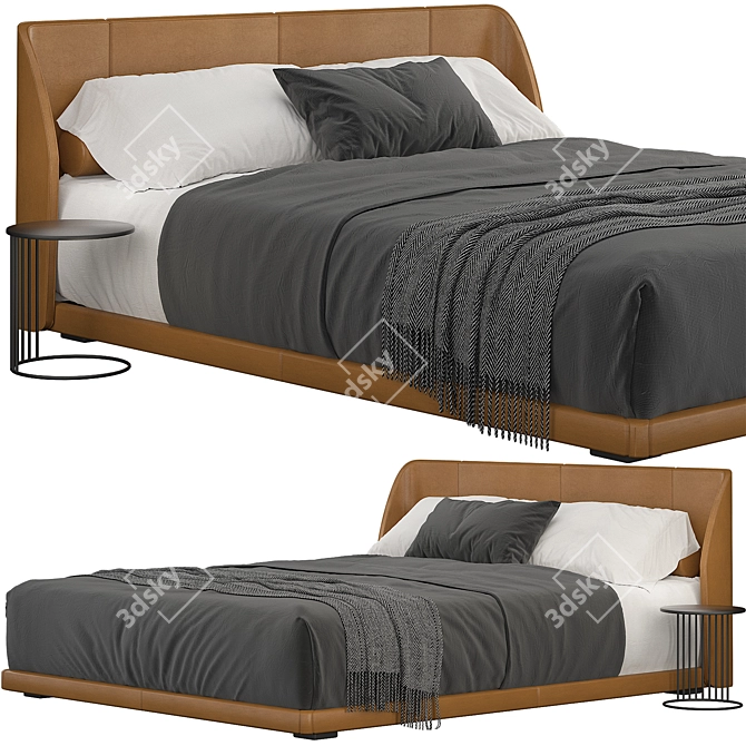 B&B Italia Alys: Sleek and Stylish Bed 3D model image 1