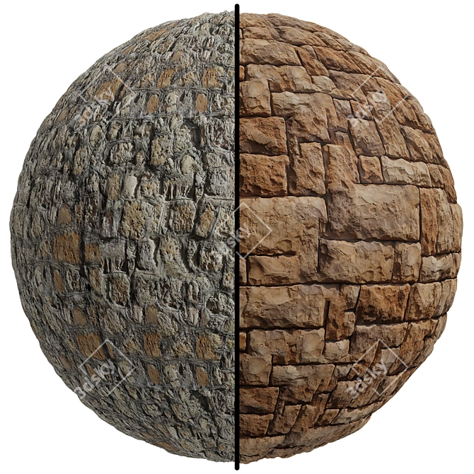 StoneCover 4k PBR Texture Kit 3D model image 1