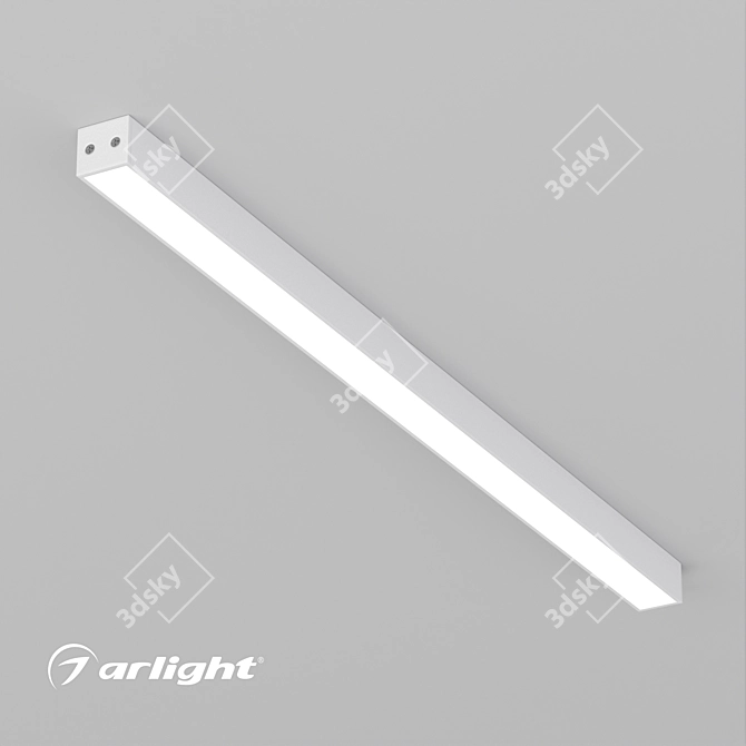 Slim LED Ceiling Light 600mm 3D model image 1