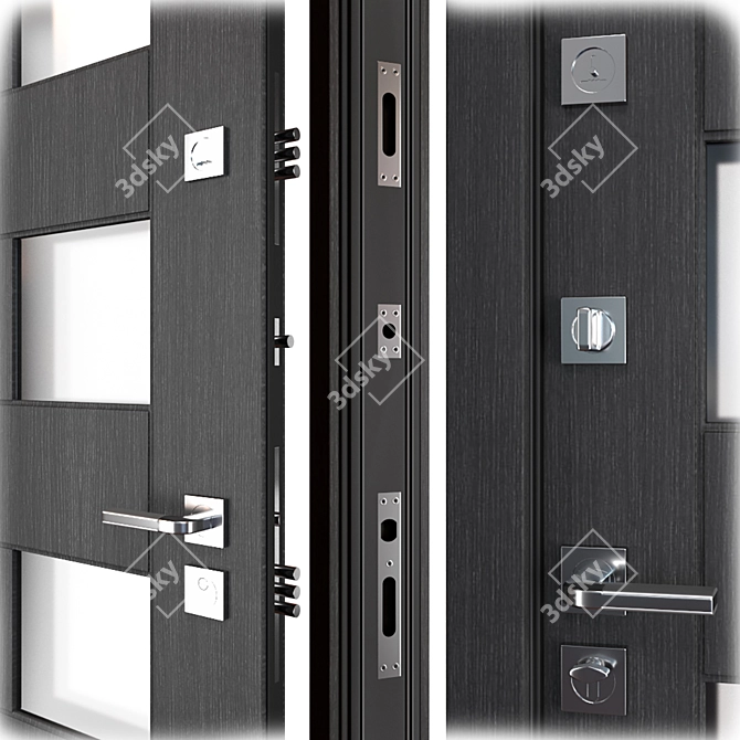 Praga Favorit: Premium Metal Entrance Door 3D model image 2