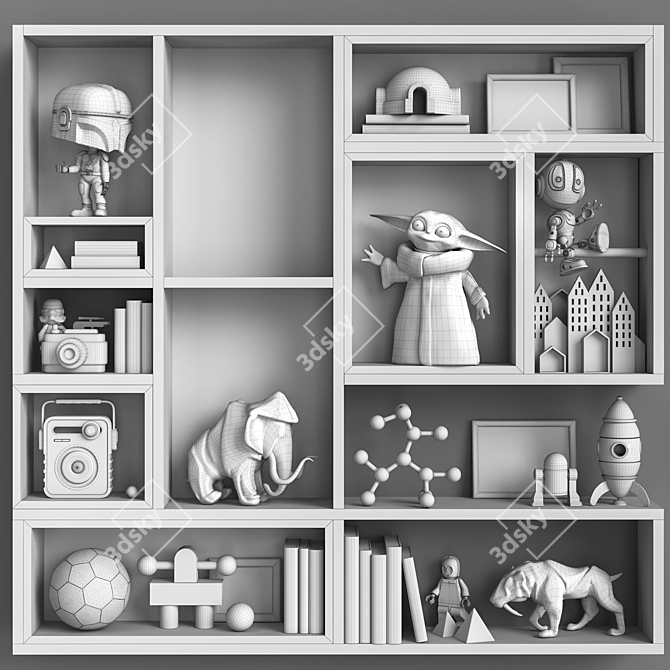 Nursery Toy Set: Decor, Furniture & More! 3D model image 5