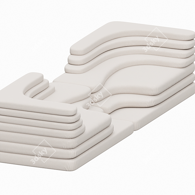 Terrazza Vegan Leather Sofa 3D model image 4