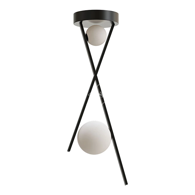 Sleek Dominic LED Pendant Light 3D model image 1