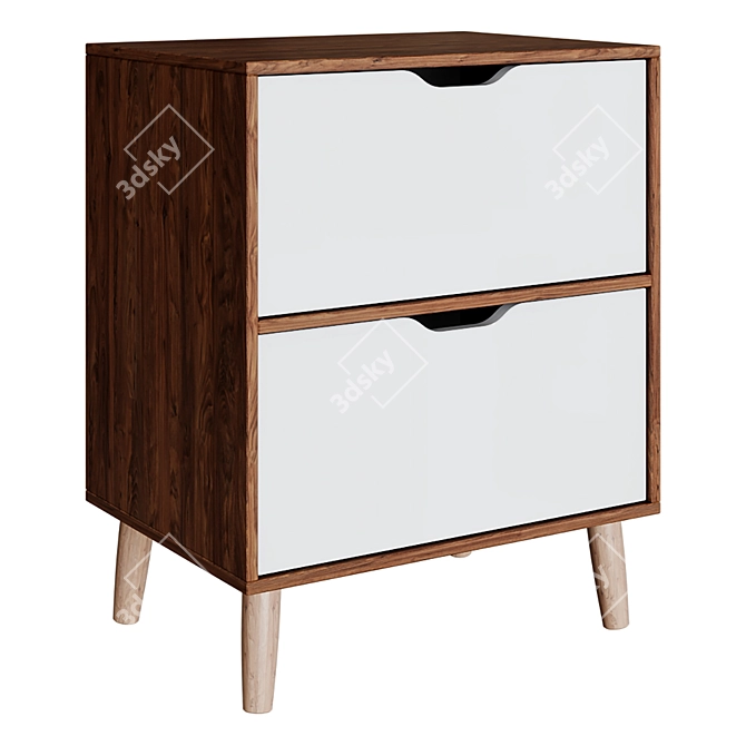 Corrigan Studio Hampshire Bedside Table 3D model image 1