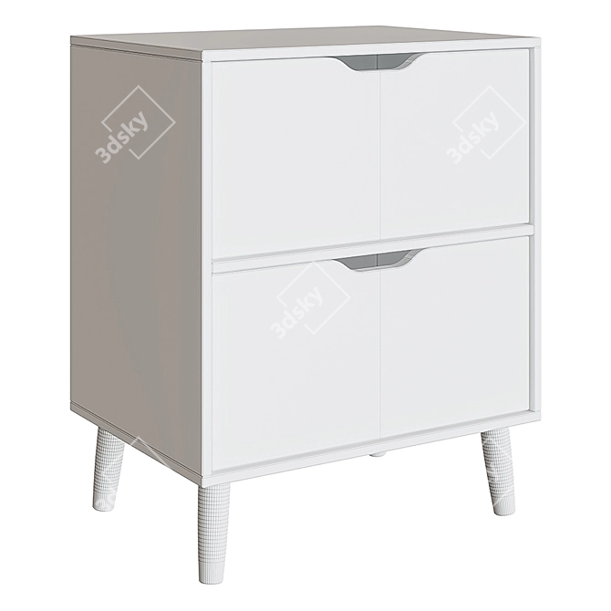 Corrigan Studio Hampshire Bedside Table 3D model image 2