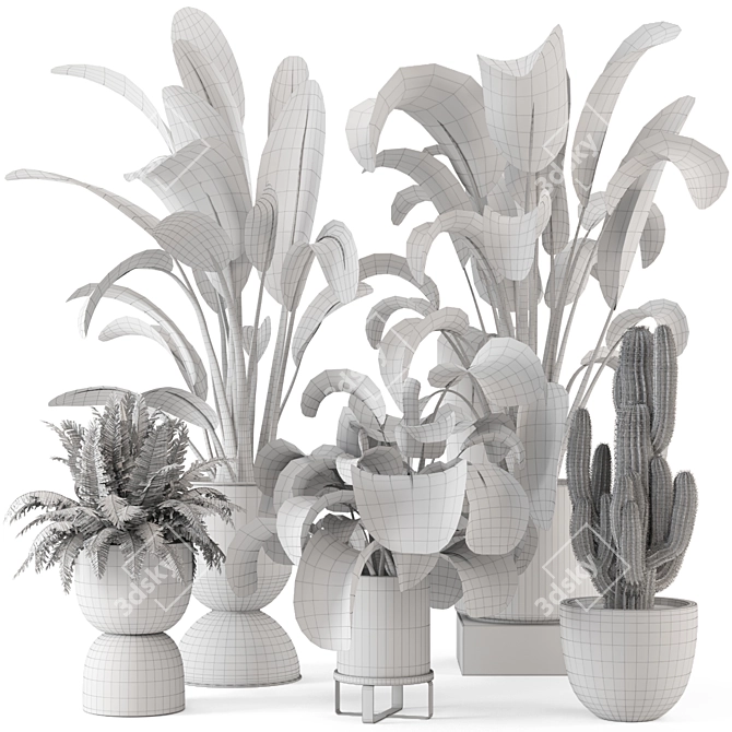 Ferm Living Bau Pot Large Set - Indoor Plants 3D model image 7
