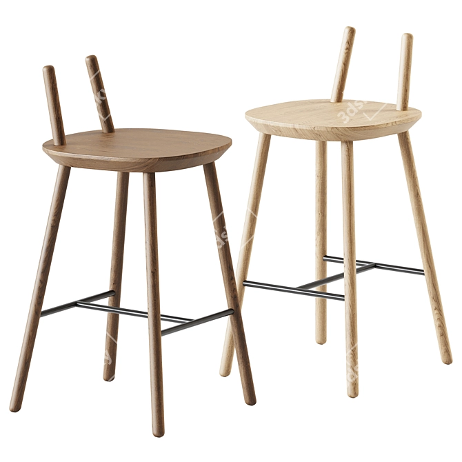 Emko Naive Bar Stool 3D model image 1