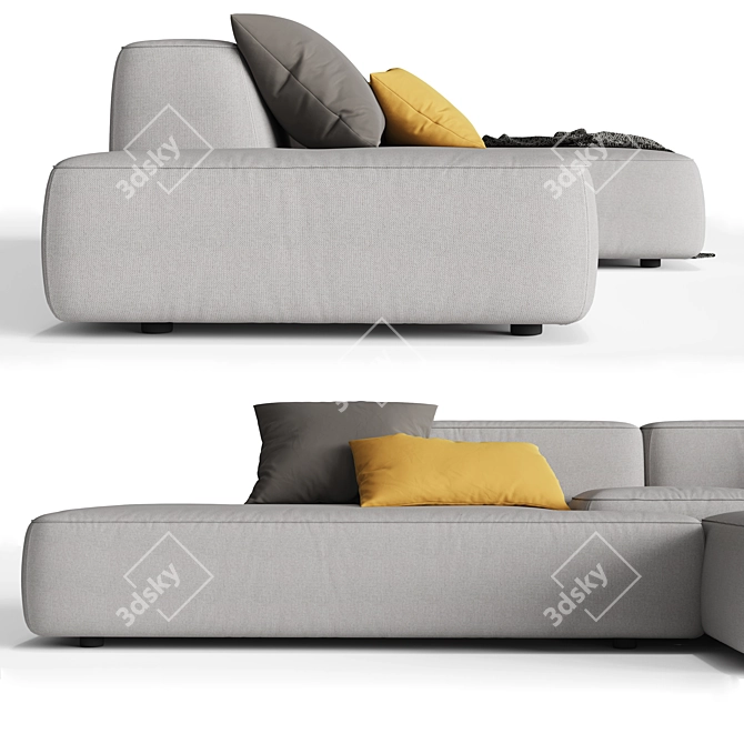 Italian LEMA Cloud: Stylish Sectional Sofa 3D model image 2