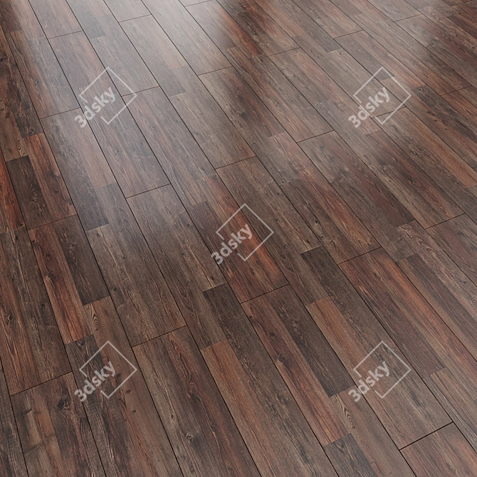 Linear Shift Parquet No.44 (1285mm x 192mm) 3D model image 1