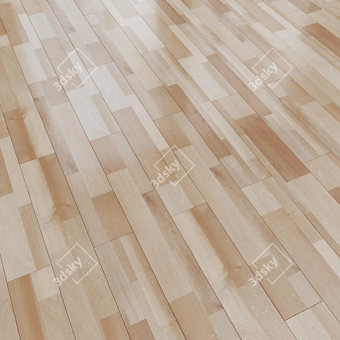 Linear Shift Parquet №47: 1285mm / 192mm 3D model image 1