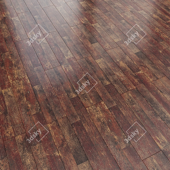 Linear Parquet Flooring: 1285mm x 192mm 3D model image 1