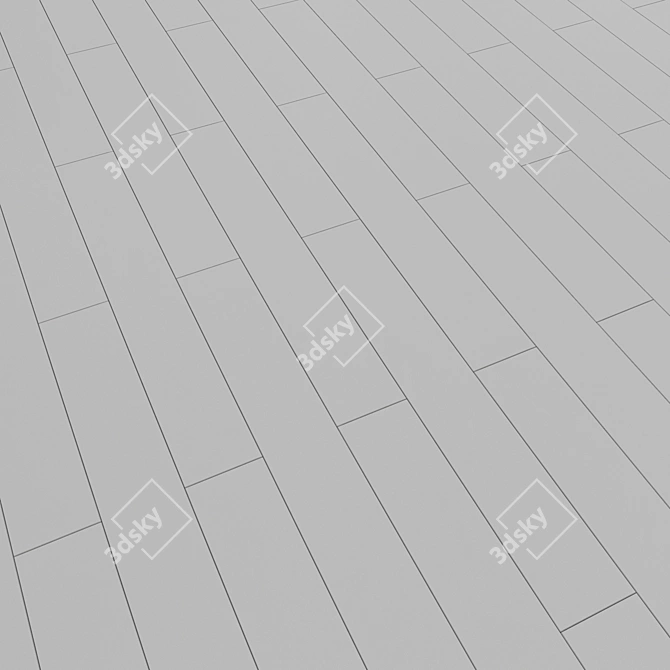 Linear Parquet Flooring: 1285mm x 192mm 3D model image 2