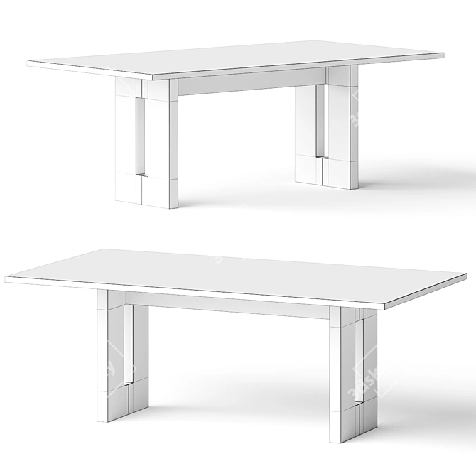 Cosmo Gap Dining Table - Vray & Corona Versions 3D model image 2