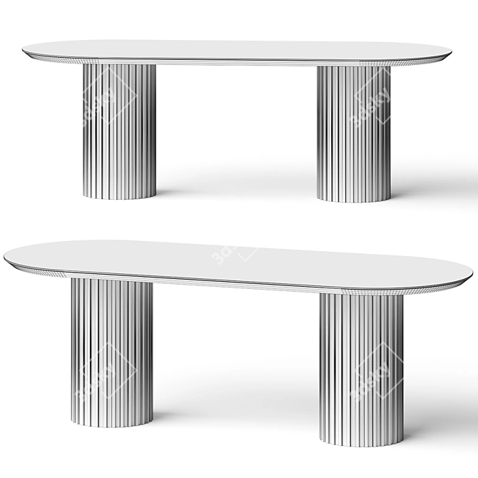 Moderna Cosmo Dining Table - Modern and Stylish Design 3D model image 2