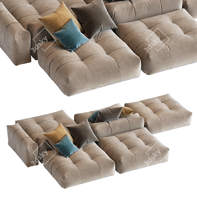 Saba N_11 Pixel: Stylish & Spacious 3D Max Sofa 3D model image 3