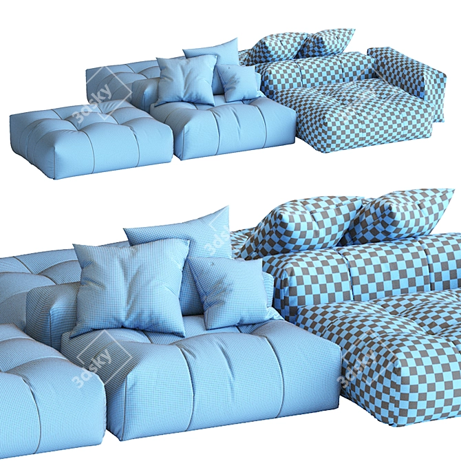 Saba N_11 Pixel: Stylish & Spacious 3D Max Sofa 3D model image 7