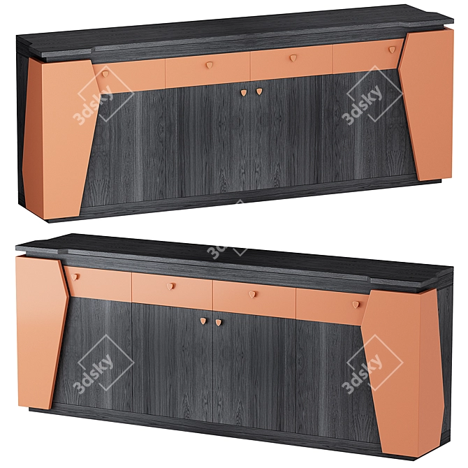  Sleek GT Low Storage Unit 3D model image 1