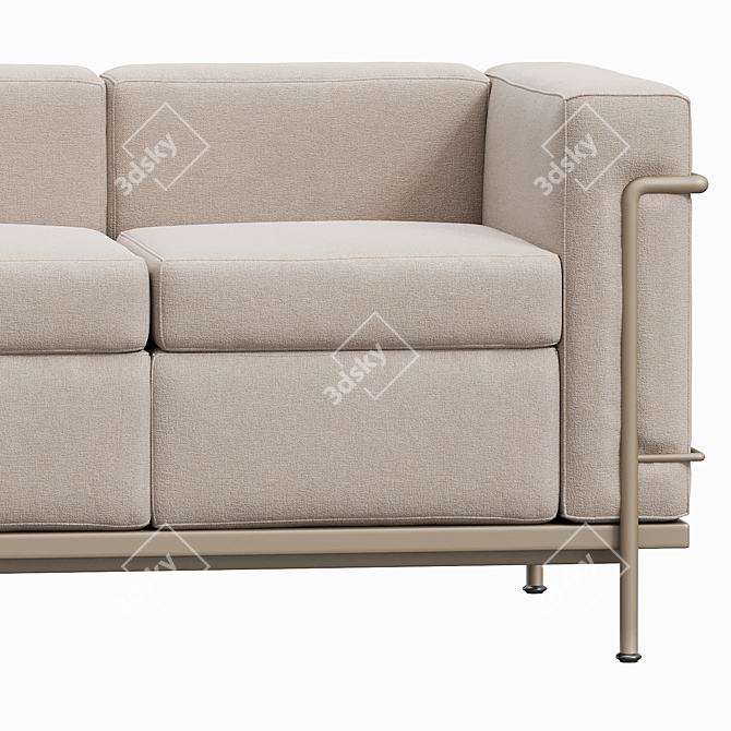 Le Corbusier LC2 3-Seater Sofa 3D model image 4