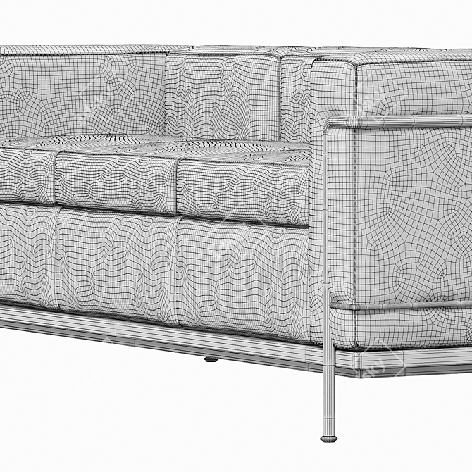 Le Corbusier LC2 3-Seater Sofa 3D model image 5