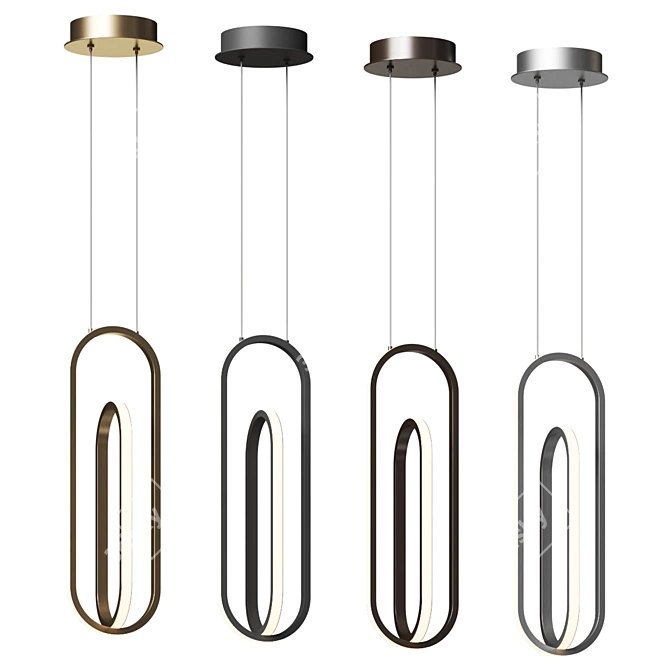 Elegant Pomezia Pendant Light 3D model image 2