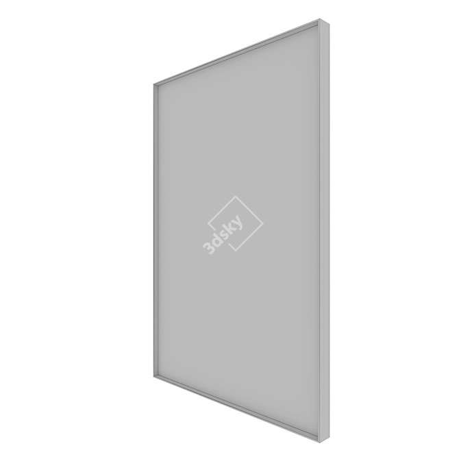 Sleek Aluminum Frame Mirror with Illumination 3D model image 6