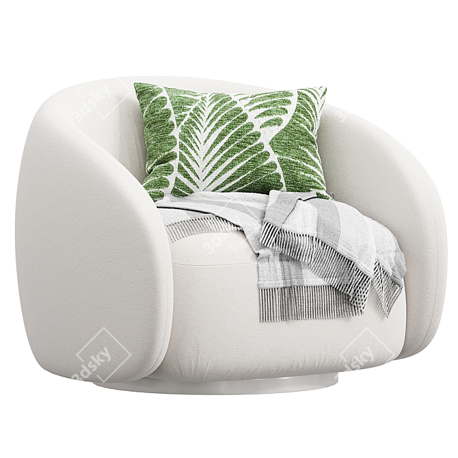 EICHHOLTZ BRICE Swivel Armchair: Luxury & Comfort 3D model image 2