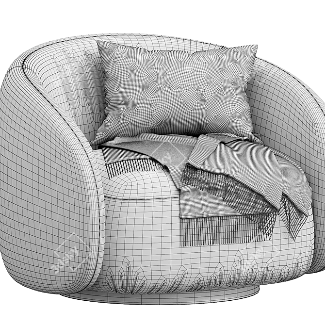 EICHHOLTZ BRICE Swivel Armchair: Luxury & Comfort 3D model image 5