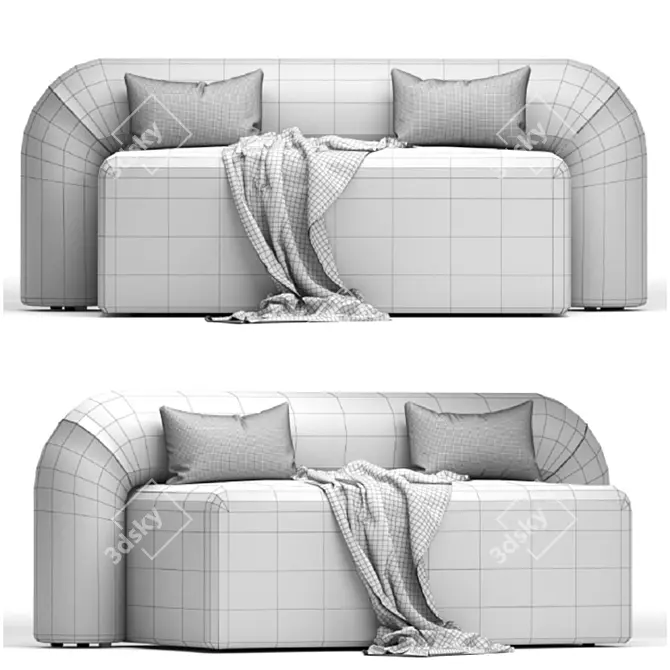 Artu Moss Sofa: Modern, Stylish & Comfortable 3D model image 3