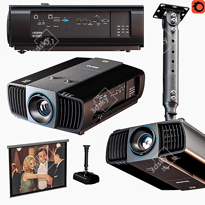 BenQ LK970: Ultra-Sharp Laser Projector 3D model image 5