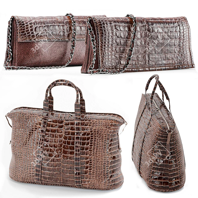 Versatile Set of Stylish Bags 3D model image 4