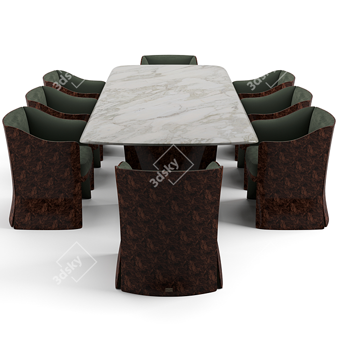 Bentley Home Dinning Set: Newent Chair & Aldford Table 3D model image 3