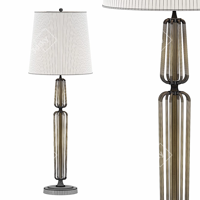 Elegant Milo Buffet Lamp: Thomas O'Brien Design 3D model image 4