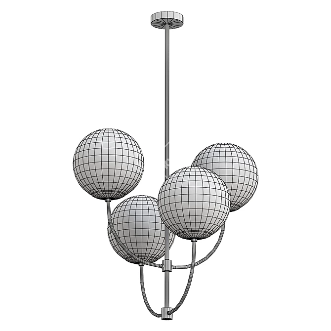 Elegant 2013 Carrie Chandelier 3D model image 2