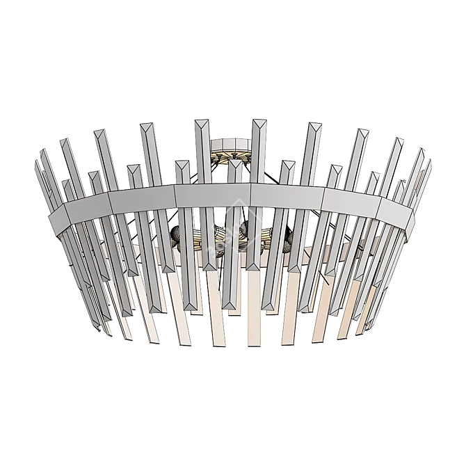 Elegant Eurosvet Steccato Chandelier 3D model image 2