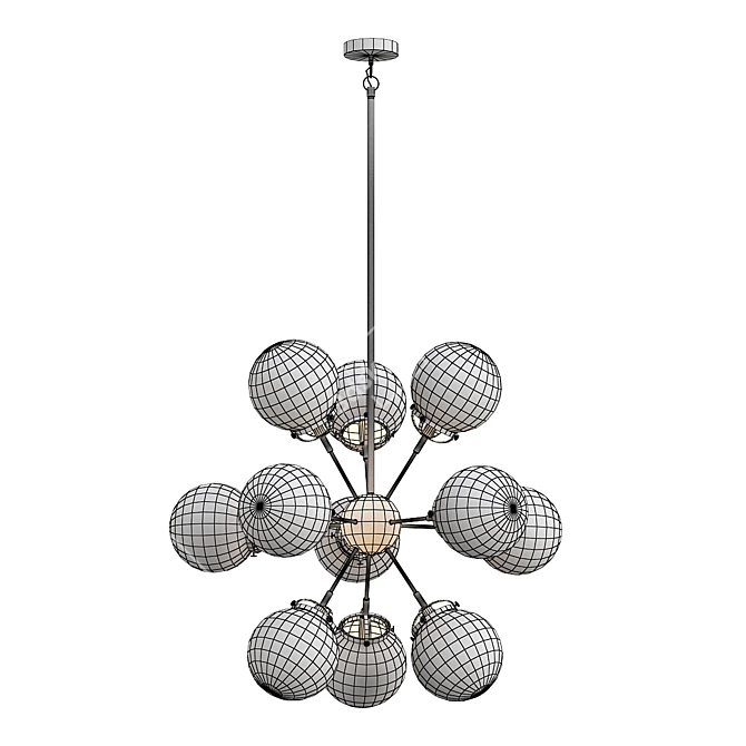 Stunning Stilfort Ring Chandelier 3D model image 2