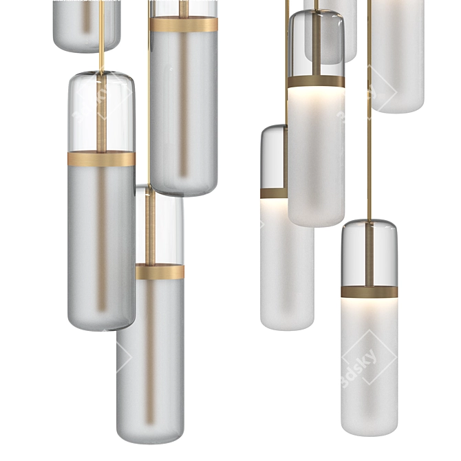 Pill Pendant Lamp: Modern & Stylish 3D model image 6