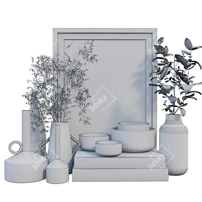 252-Piece Interior Decor Set 3D model image 6